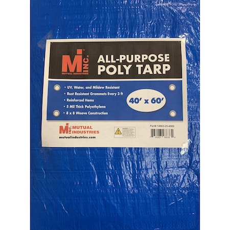 All-Purpose Poly Tarp,  40' X60'